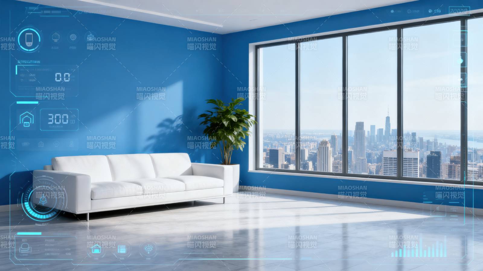 智能客厅科技界面展示图片