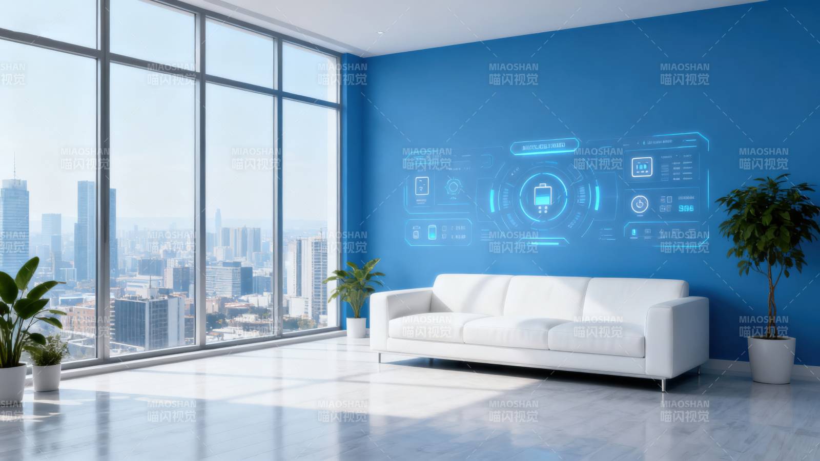 智能科技客厅未来感家居图片