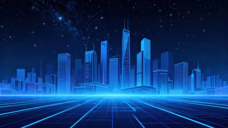 赛博朋克城市夜景图片