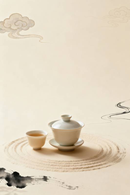 茶道雅致禅意背景图片