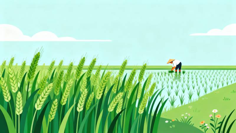 田间劳作稻田农忙图片