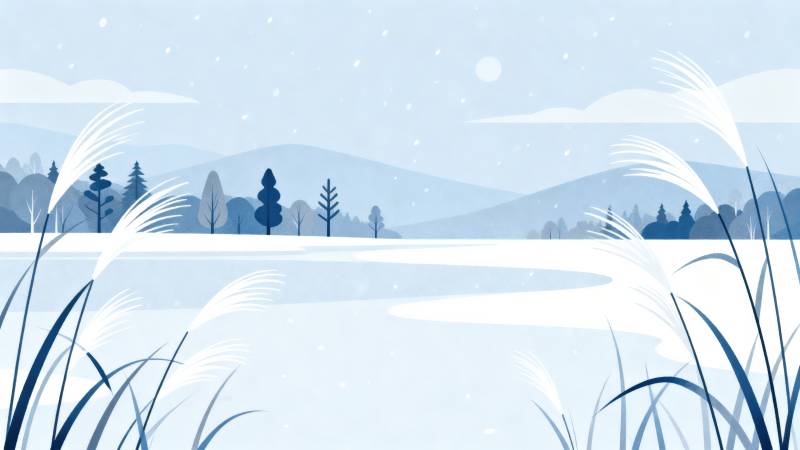 冬日雪景宁静自然图片