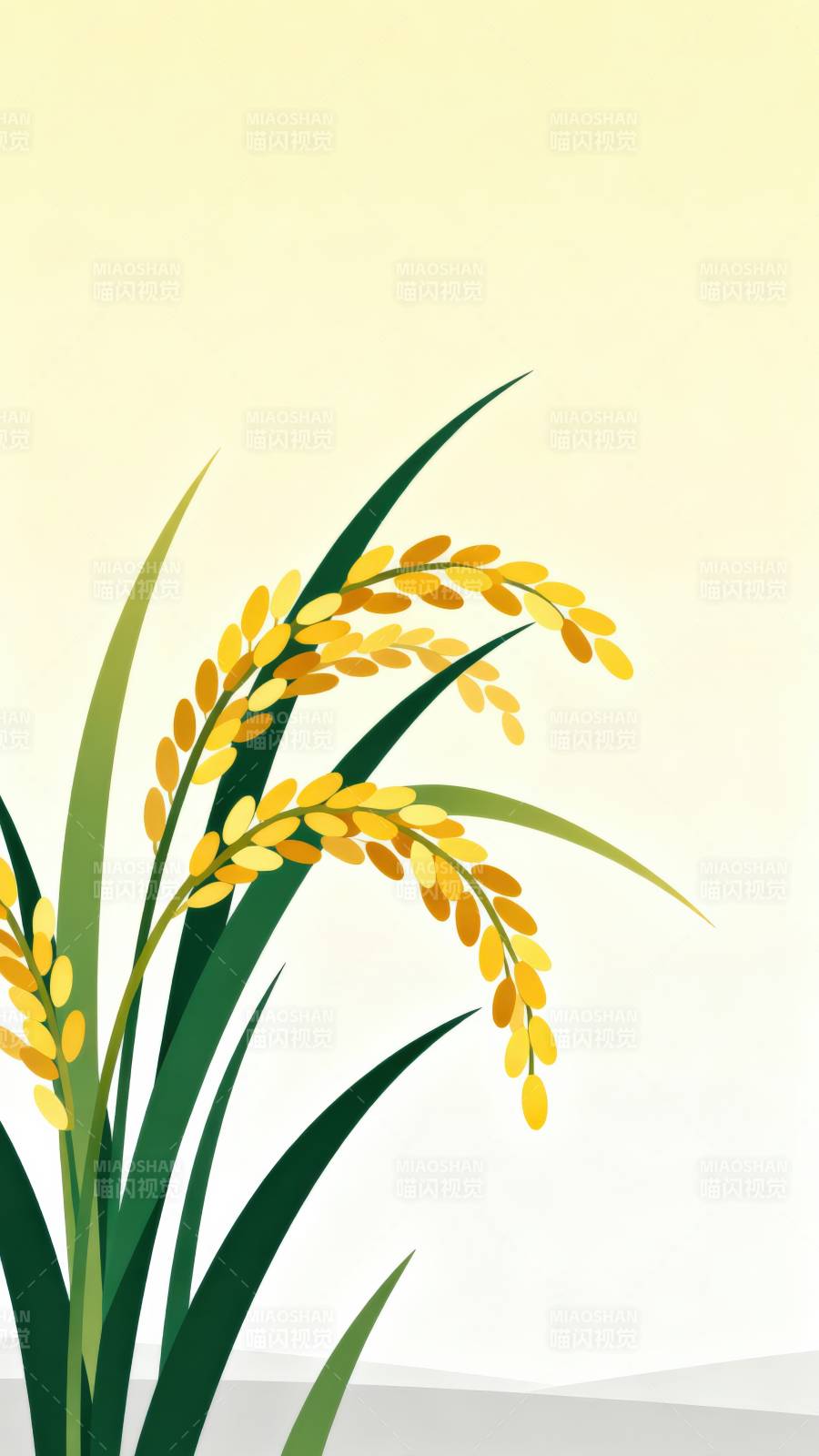 金黄稻谷丰收图图片