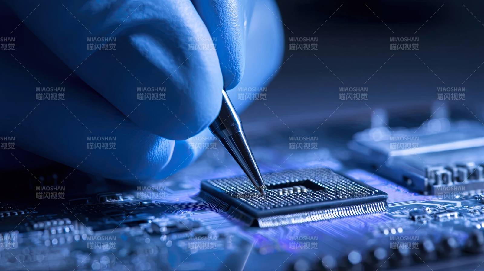 科技特写芯片维修操作图片