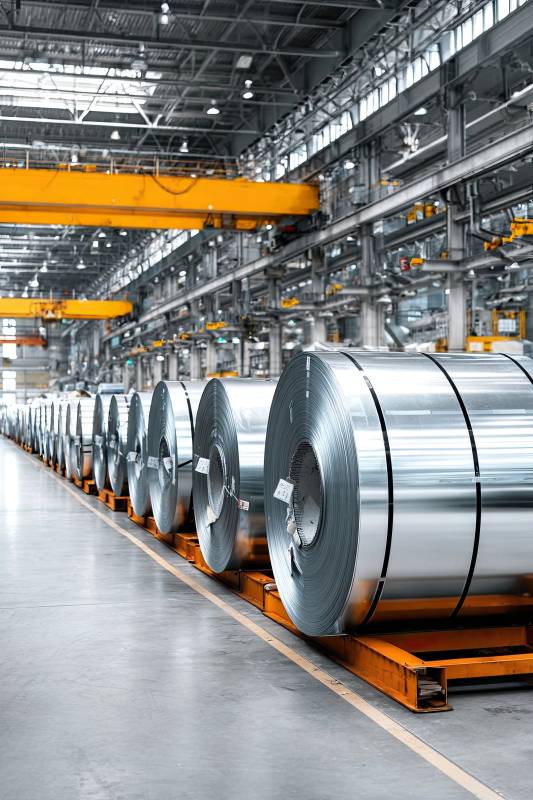 工厂车间金属卷材生产线图片