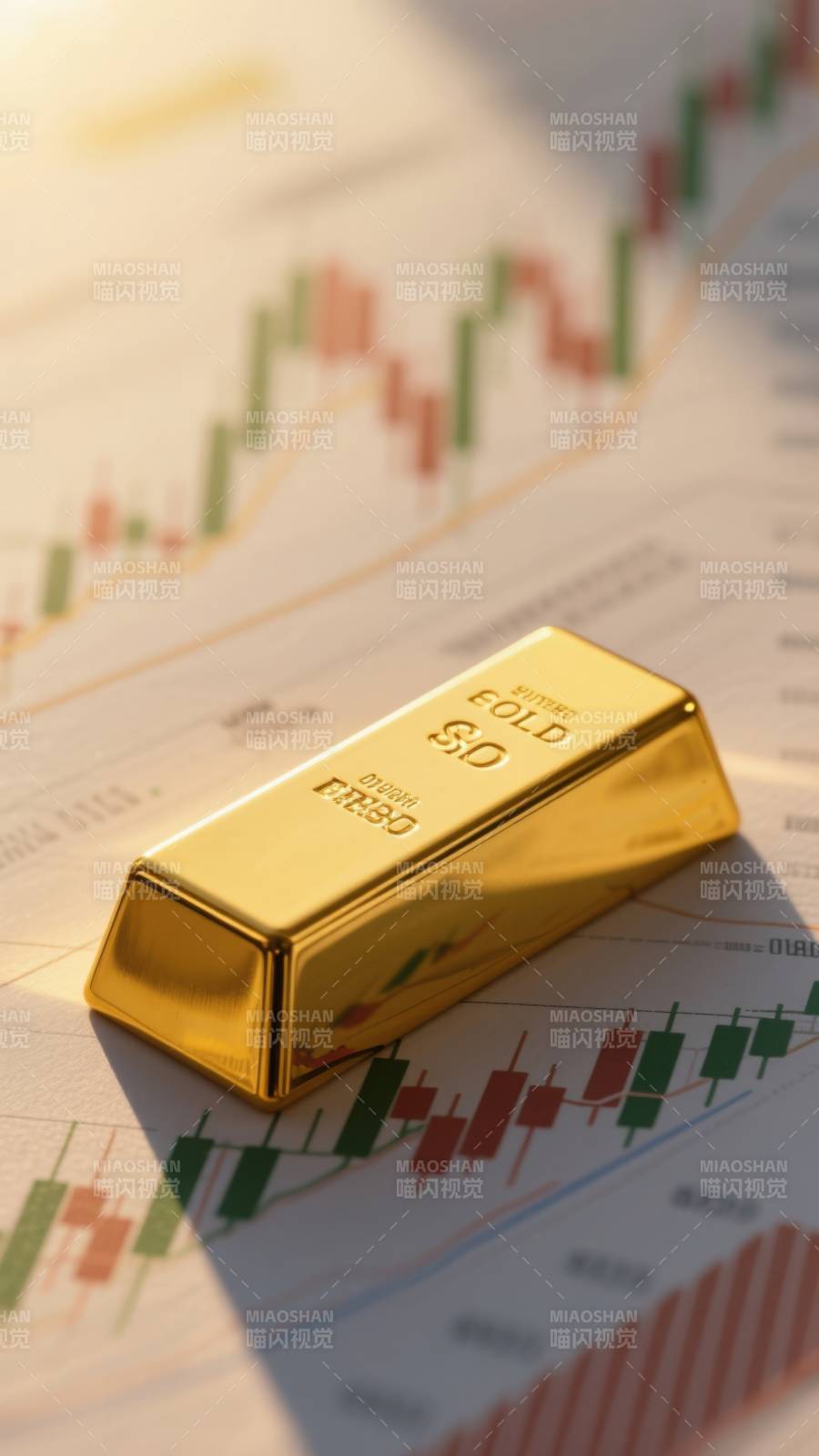 金条与金融图表的结合图片