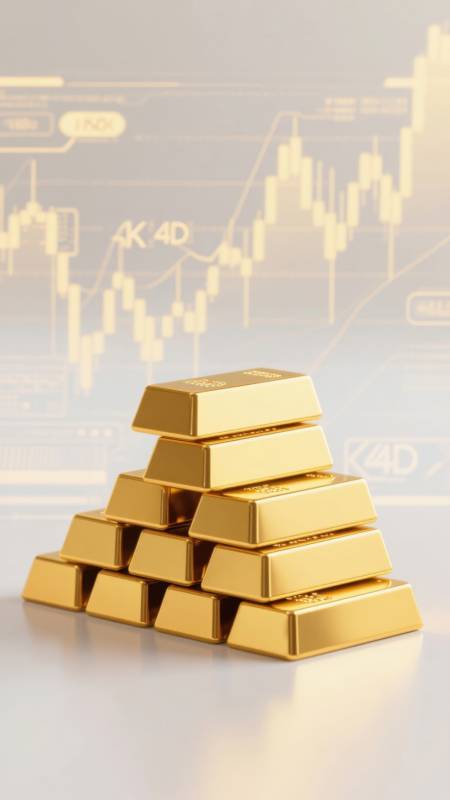 金条与金融图表的结合图片