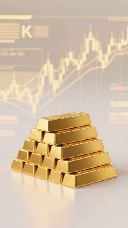 金条与金融图表的结合图片