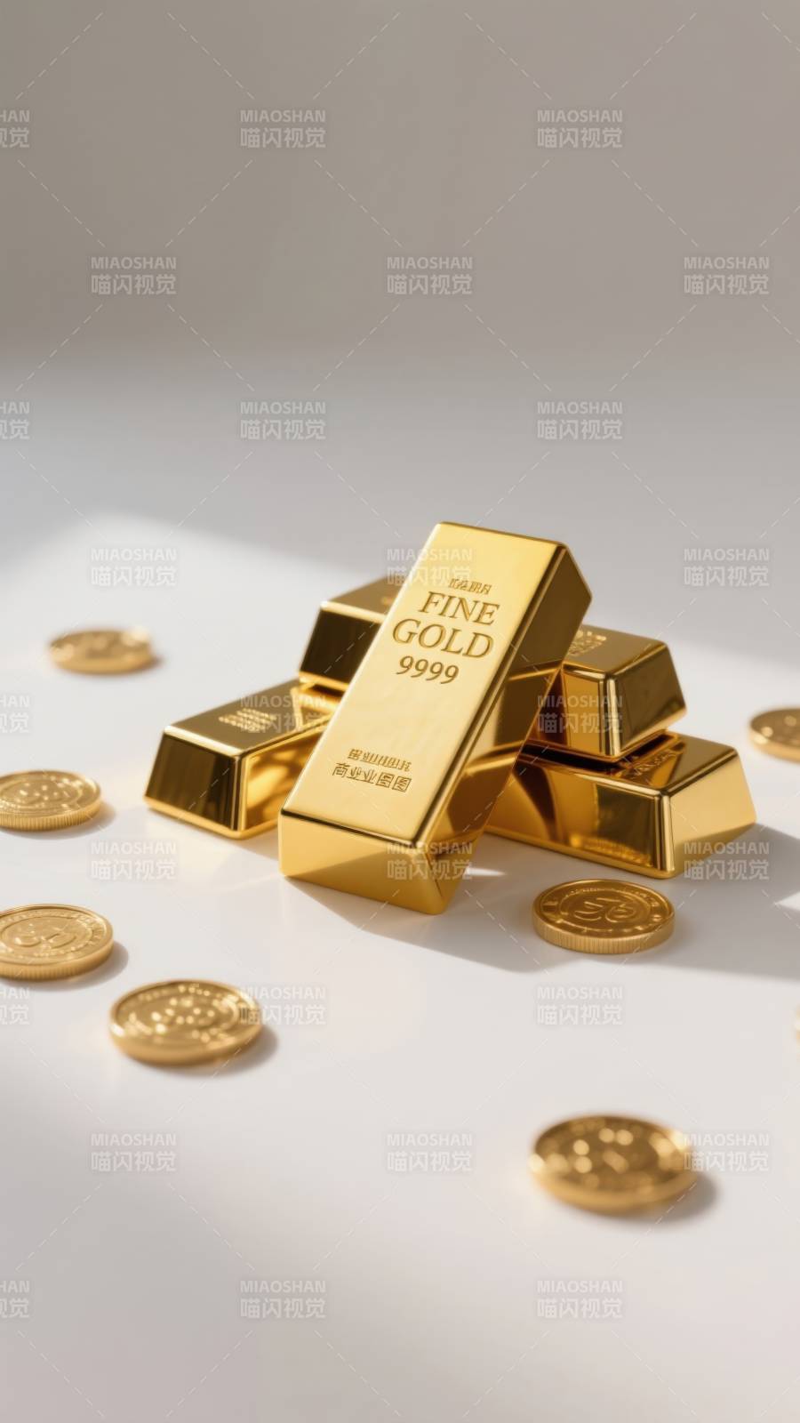 金条金币金融财富象征图片