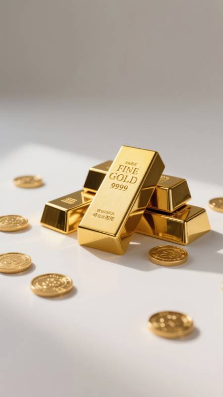 金条金币金融财富象征图片
