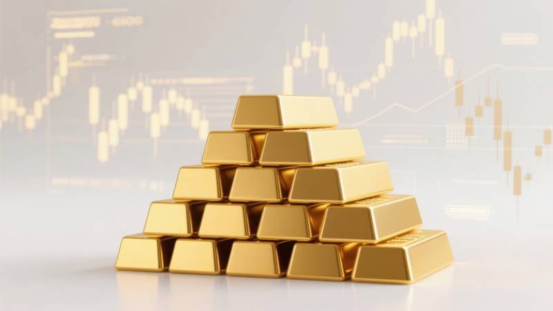 金条金字塔金融背景图片