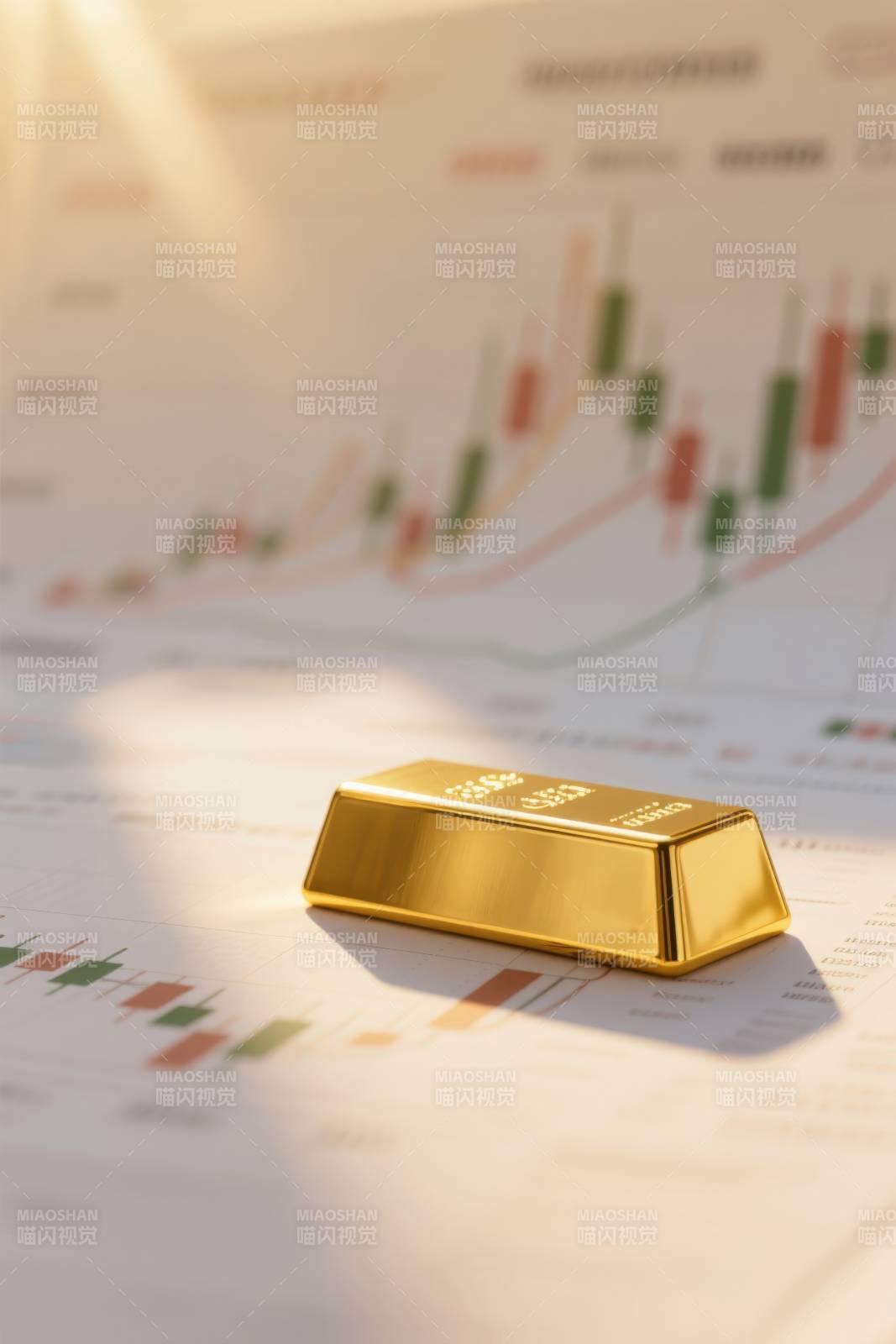 金条与股市K线图图片