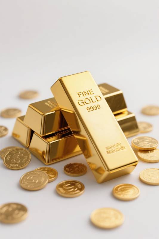 金条金币金融财富象征图片