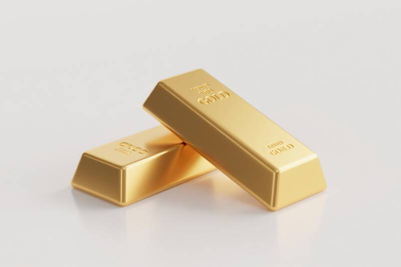 两块金光闪闪的金条图片