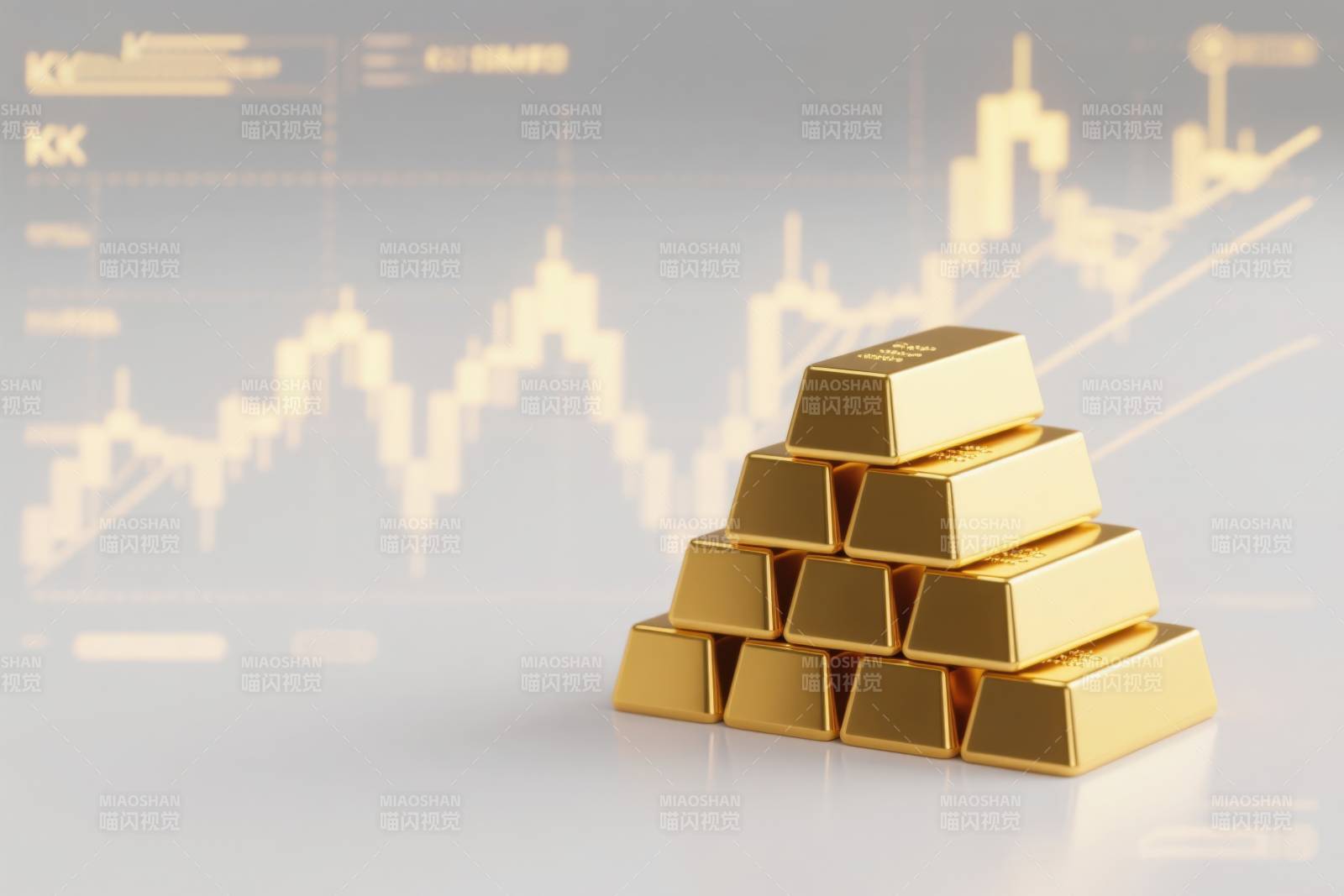 金条与金融图表的结合图片