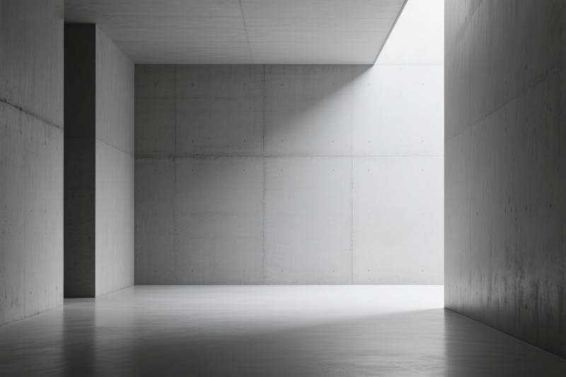 极简混凝土空间光影效果图片