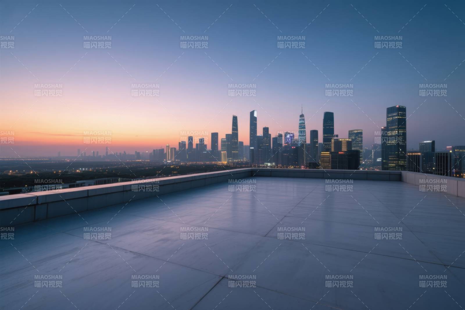 城市天际线日落天台图片
