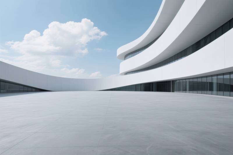 现代建筑白色曲线设计图片