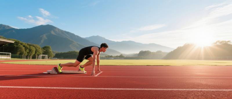 运动员起跑训练瞬间图片
