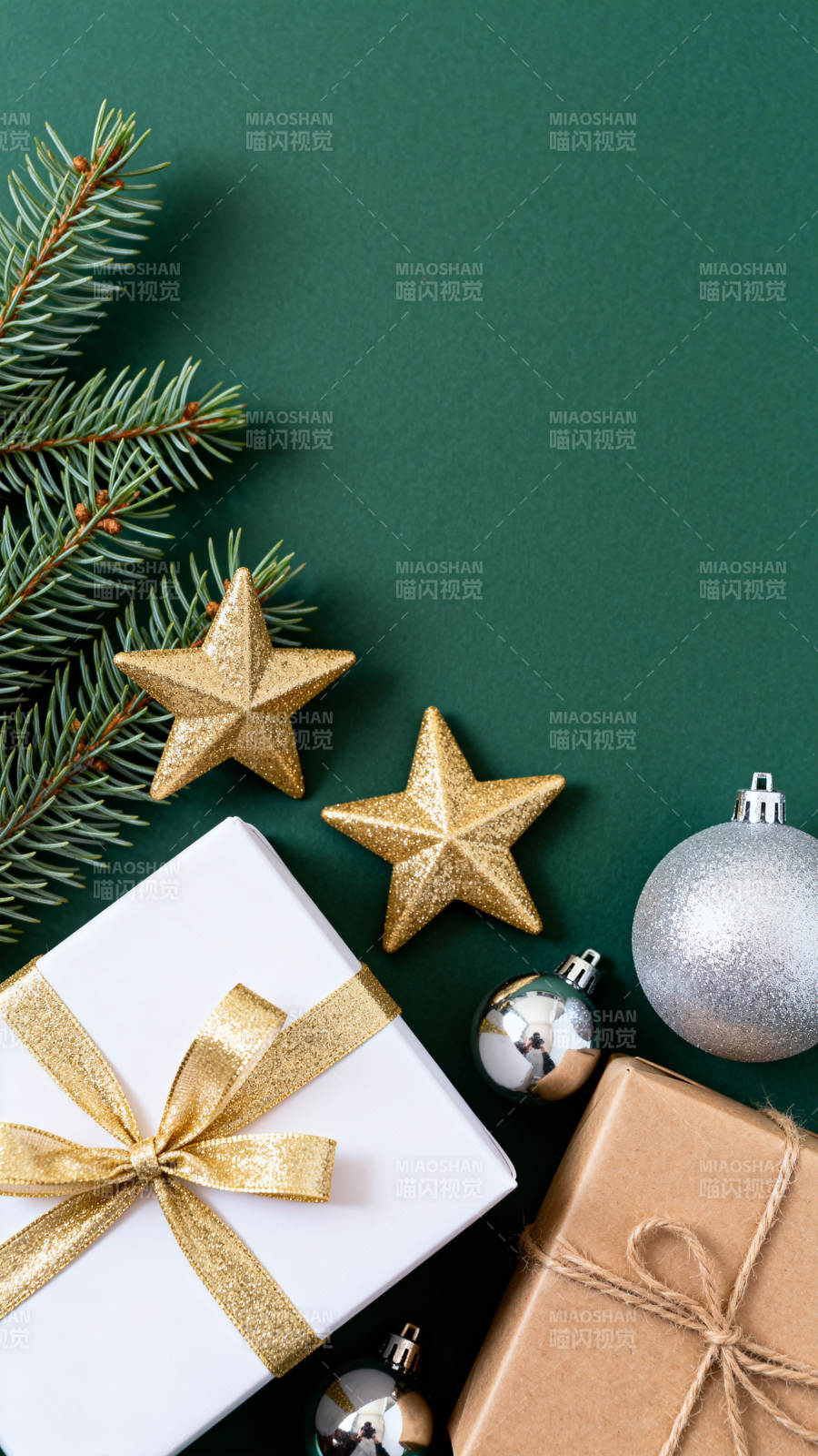 圣诞节礼物与装饰品图片