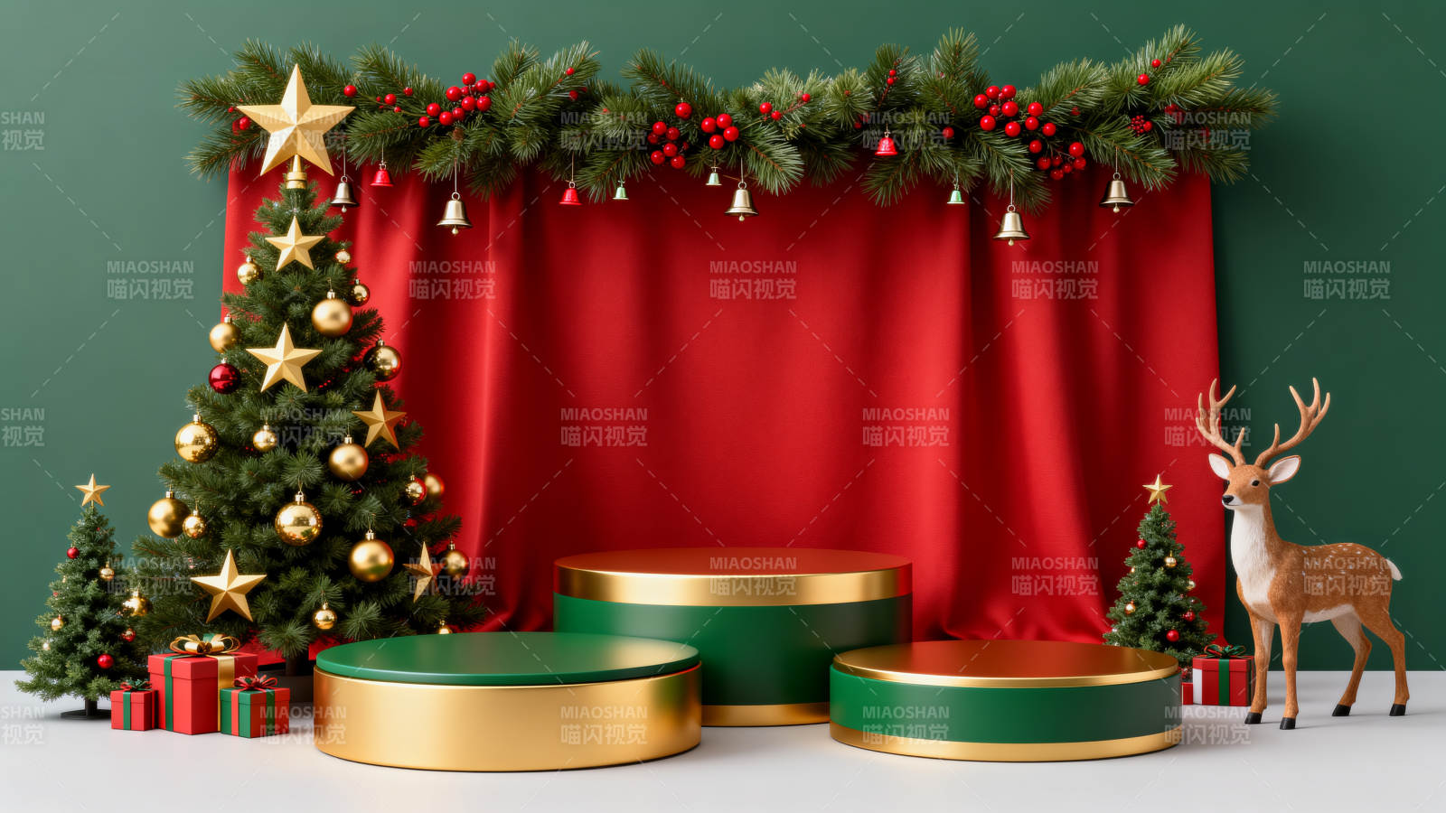圣诞节装饰场景设计图片