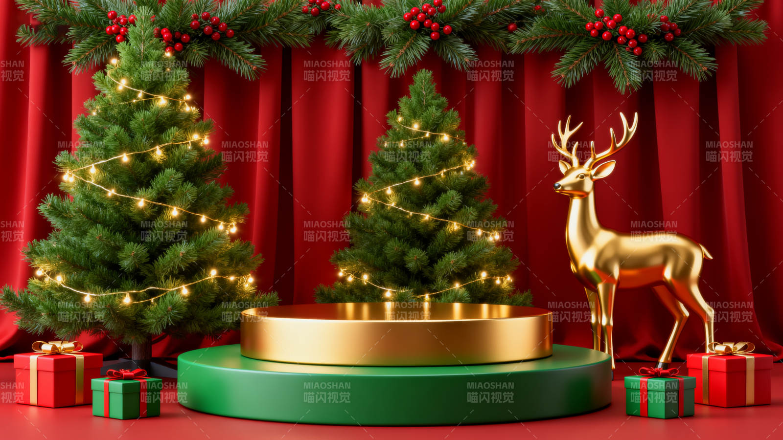 圣诞节装饰场景展示图片