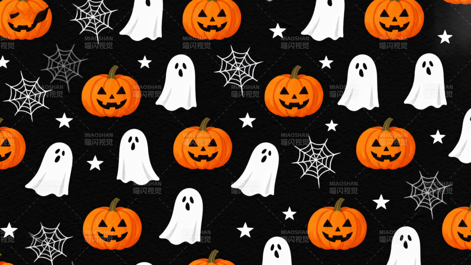 万圣节南瓜幽灵图案图片