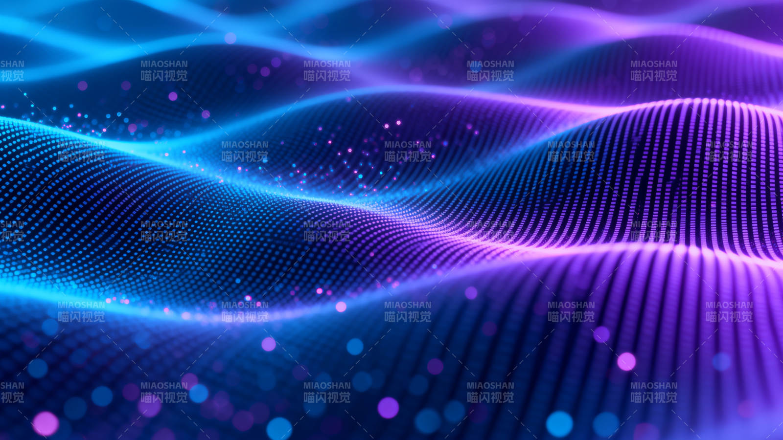 科技感波浪粒子背景图片