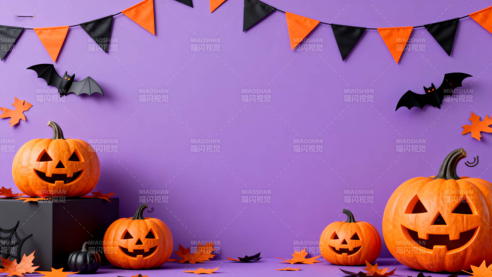 万圣节南瓜装饰背景图片