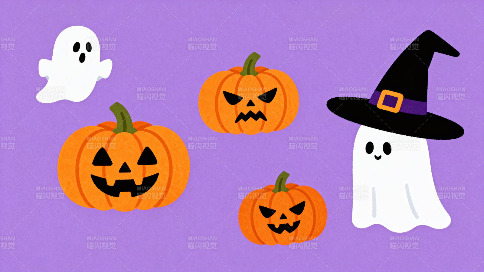 万圣节南瓜幽灵装饰图片