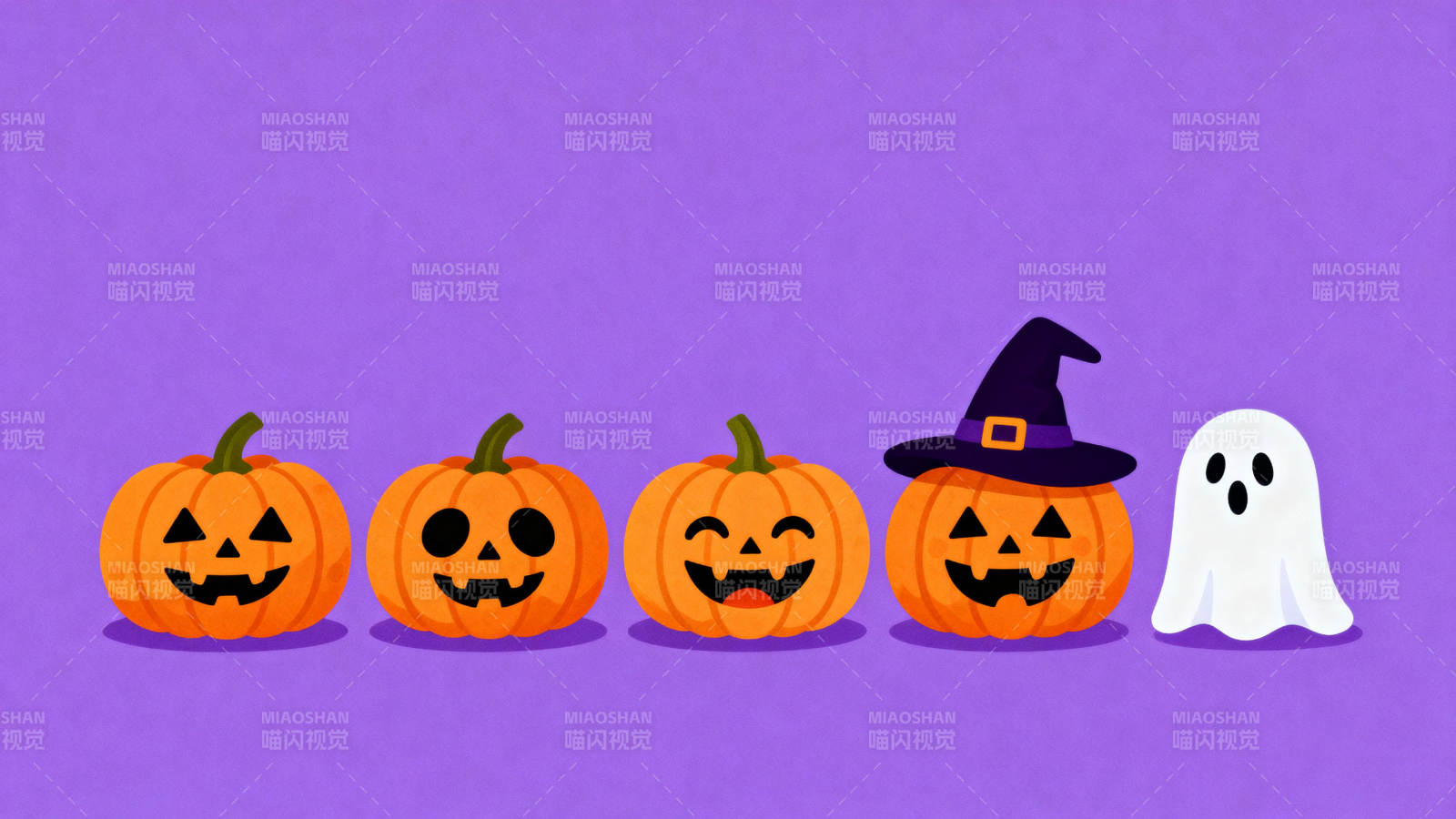 万圣节南瓜和幽灵图片