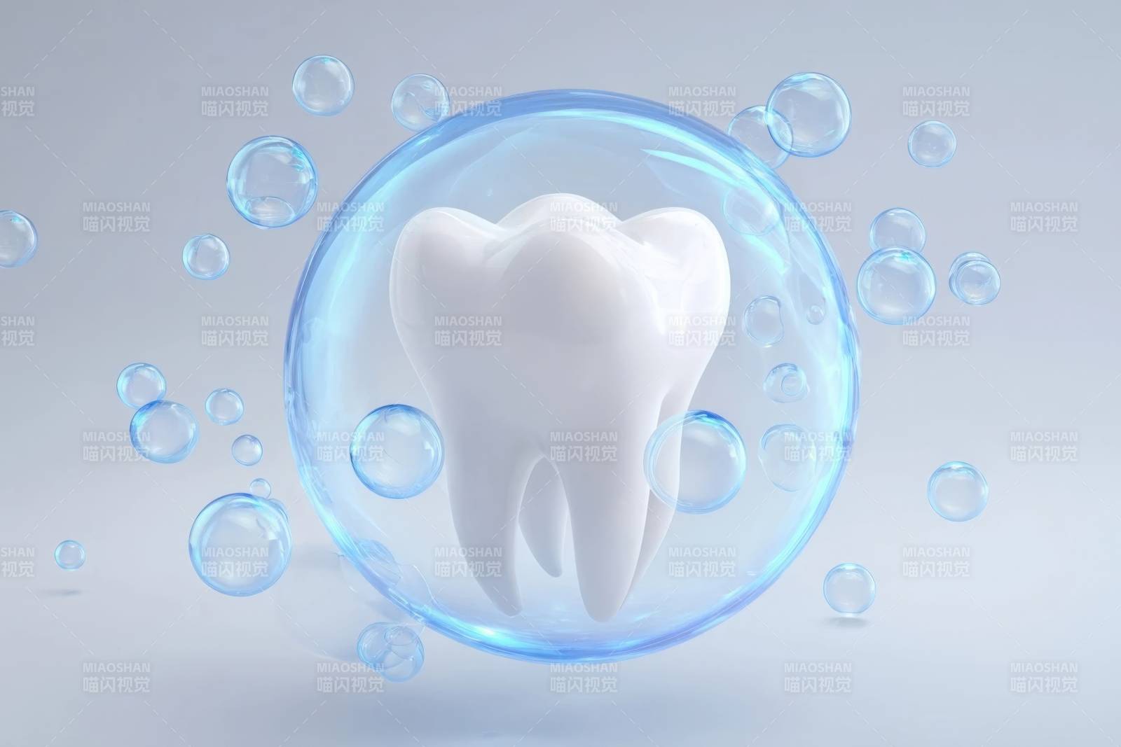 牙齿保护清洁护理概念图图片