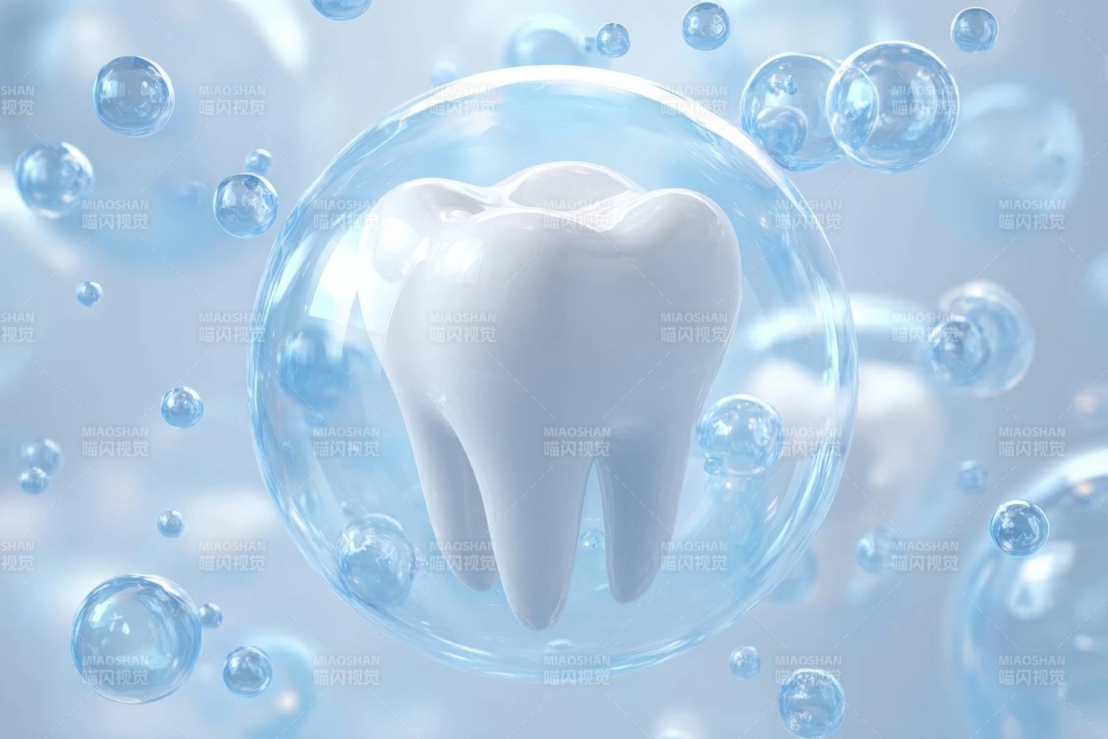 牙齿保护清洁护理概念图图片