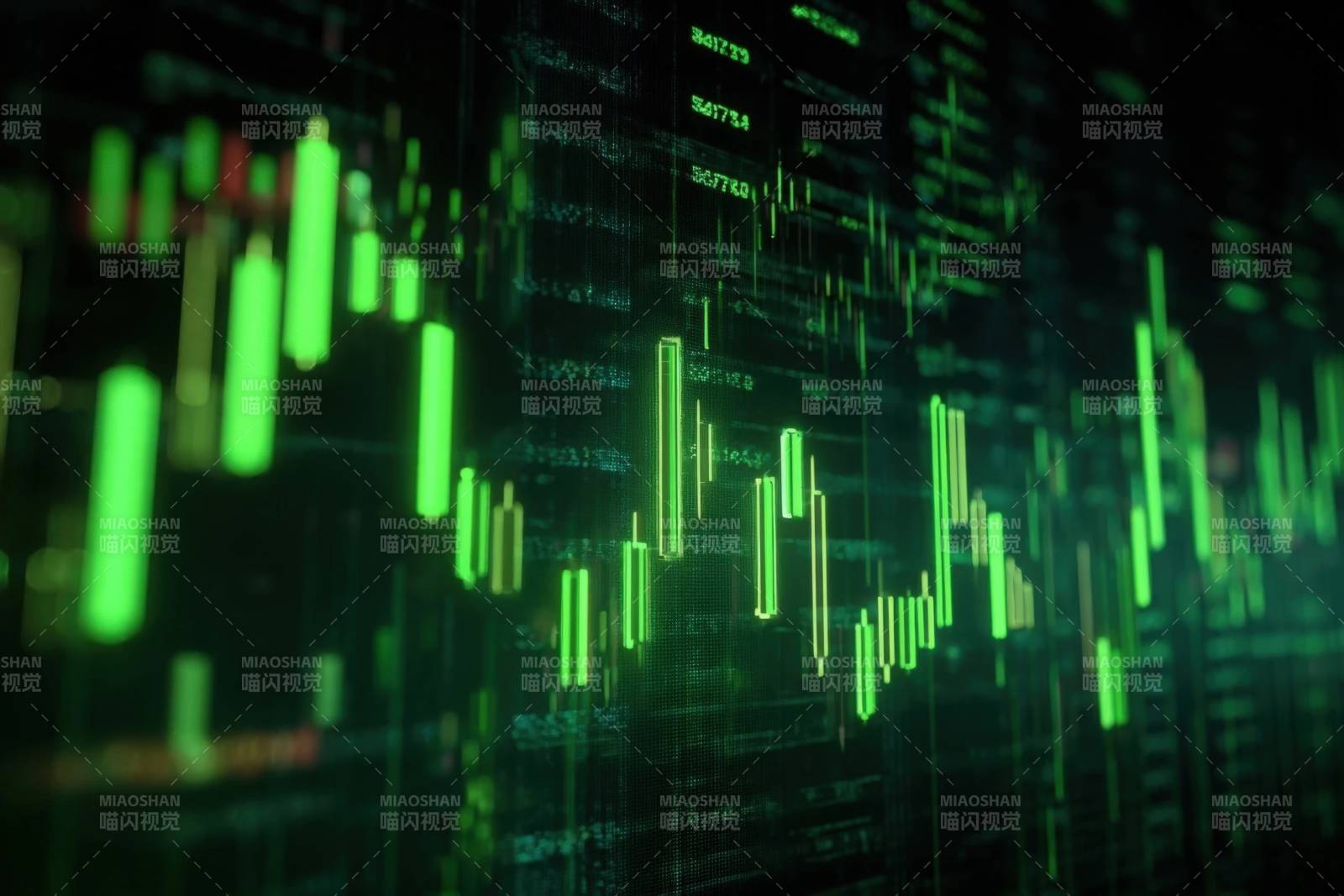 股市K线图科技背景图片