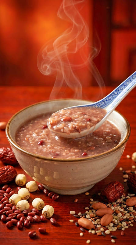 热腾腾的八宝粥图片