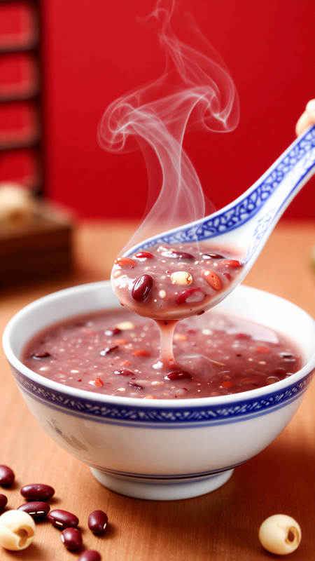 热腾腾的红豆粥图片
