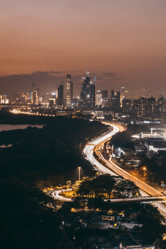 深圳夜景流光溢彩图片