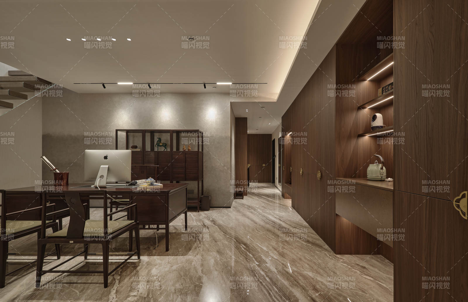 现代简约书房设计图片