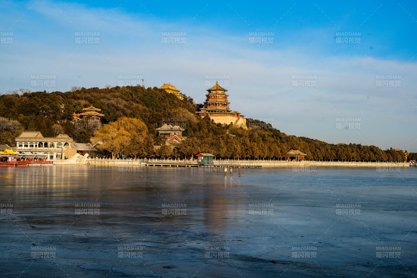 颐和园冬景图片
