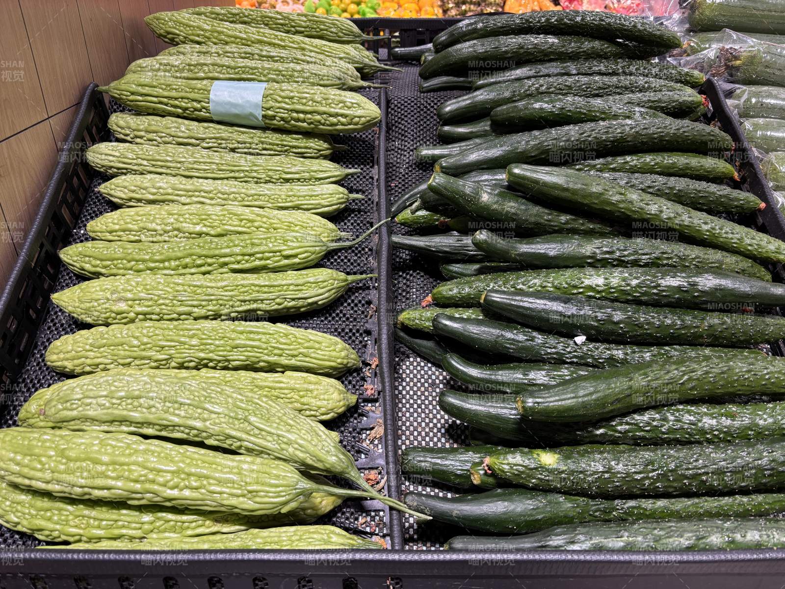 苦瓜黄瓜陈列图图片