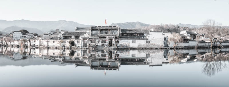 水乡古韵倒影  安徽图片