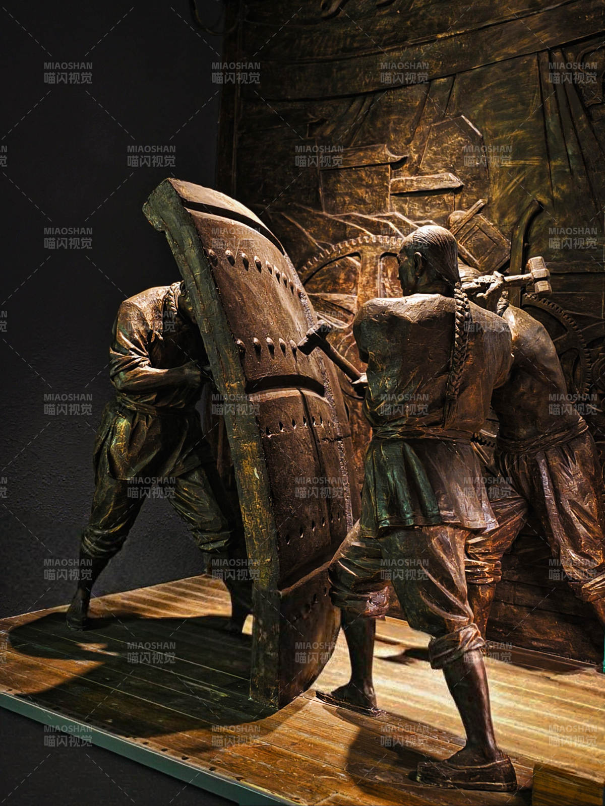 福州马尾船政主题的雕塑图片