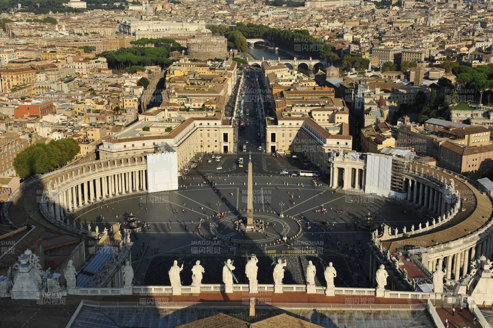 梵蒂冈圣彼得广场全景图片