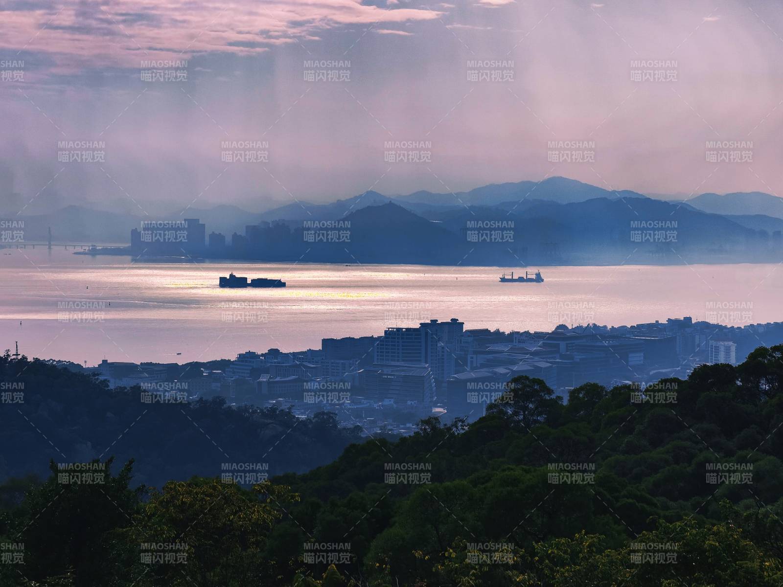 山海藏暮色 霞光合晚晴（厦门）图片