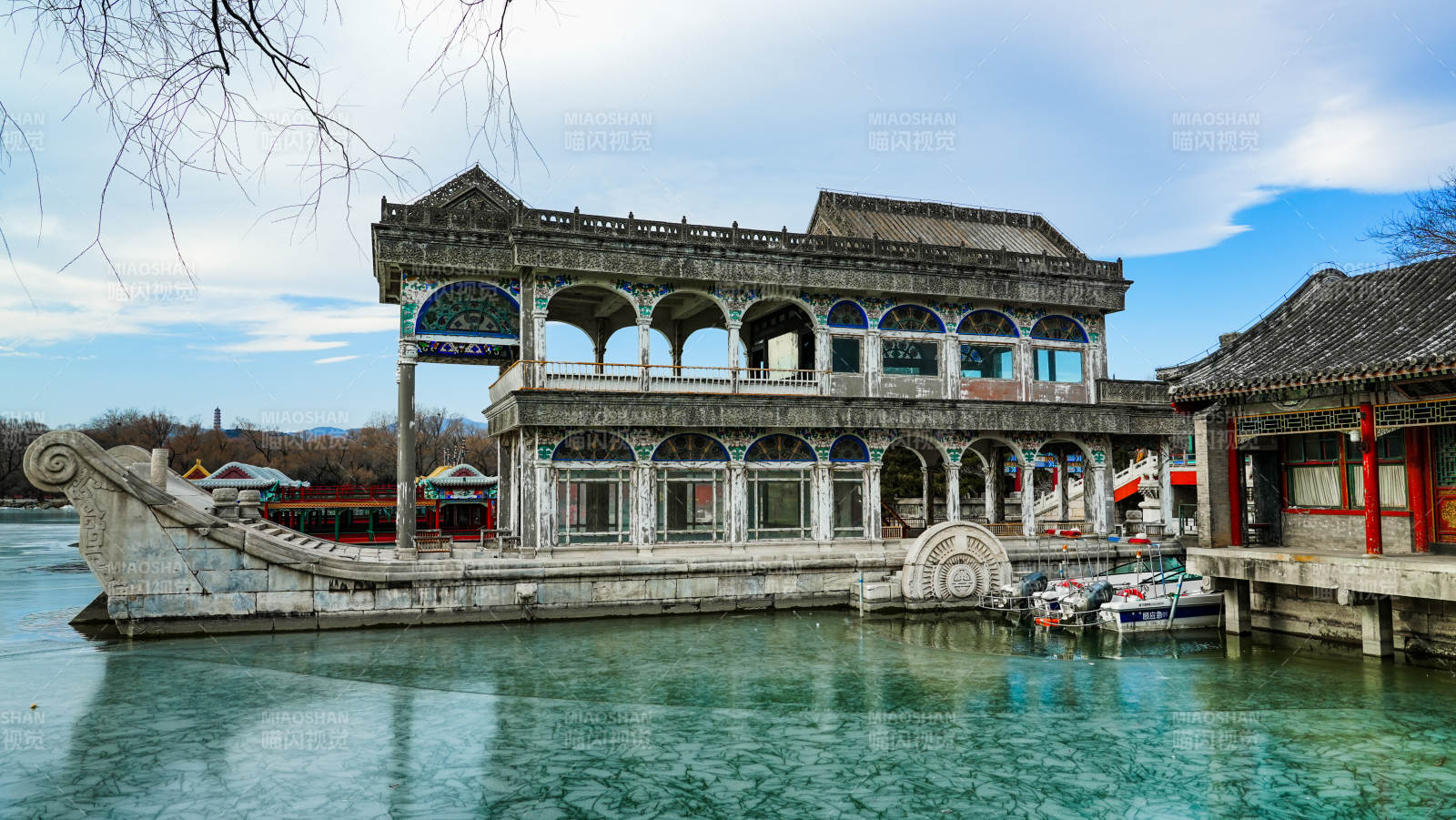 颐和园石舫图片