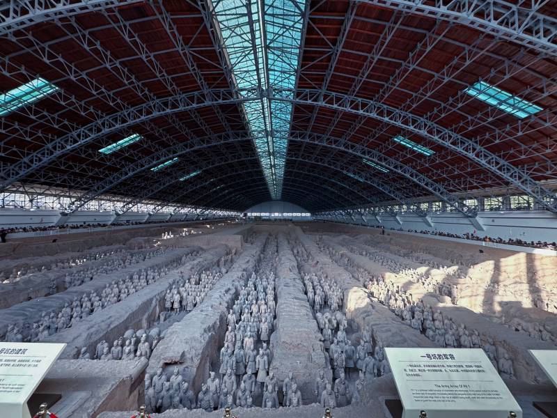 兵马俑坑壮观景象图片