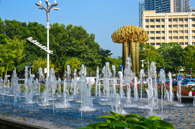 城市喷泉景观图片
