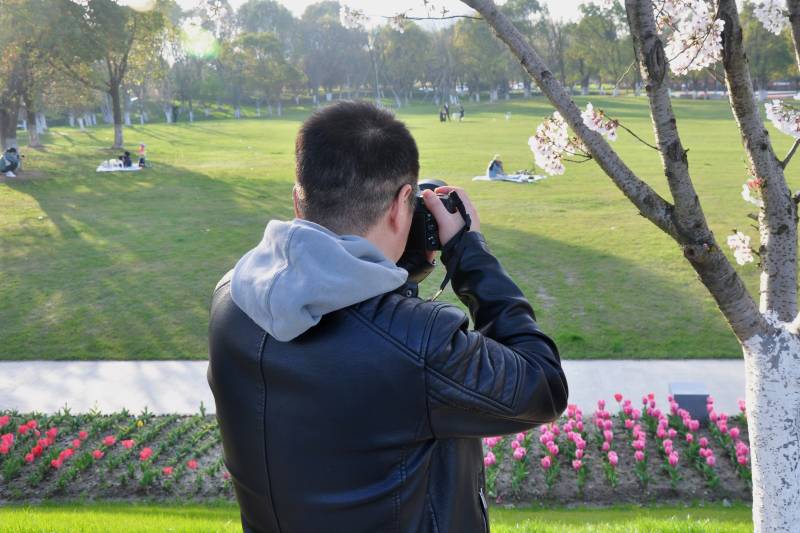 春日公园拍照图片