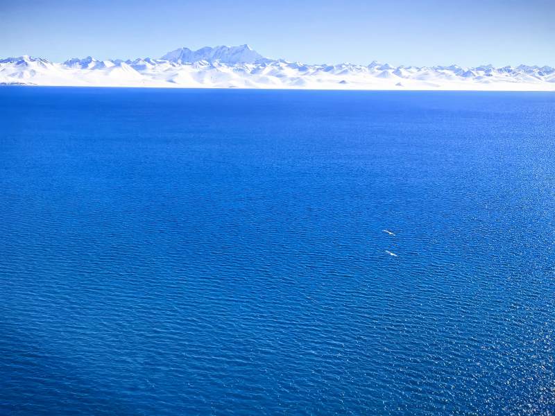 碧海雪山 静谧如画图片