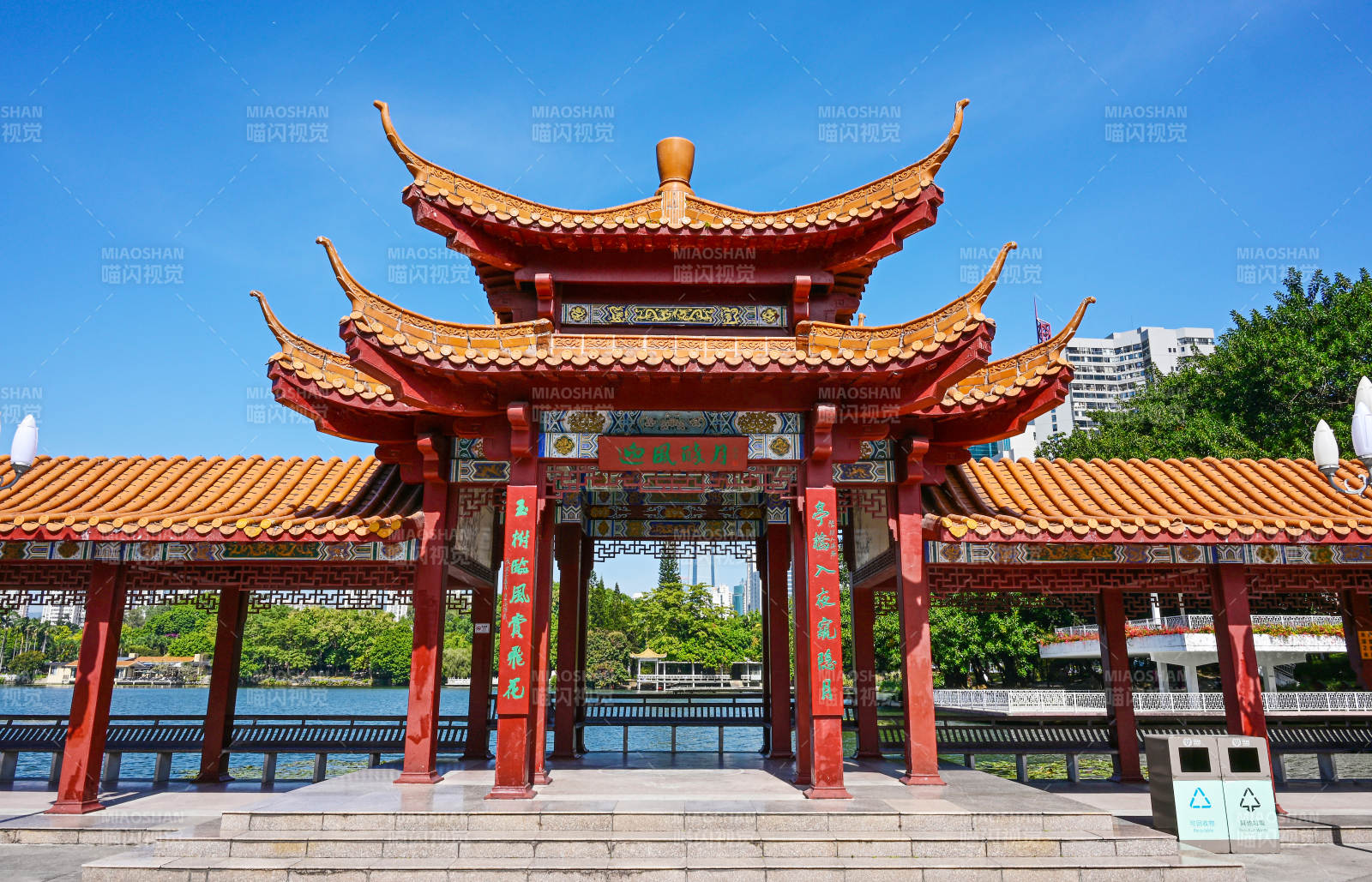 中式牌坊风光图片